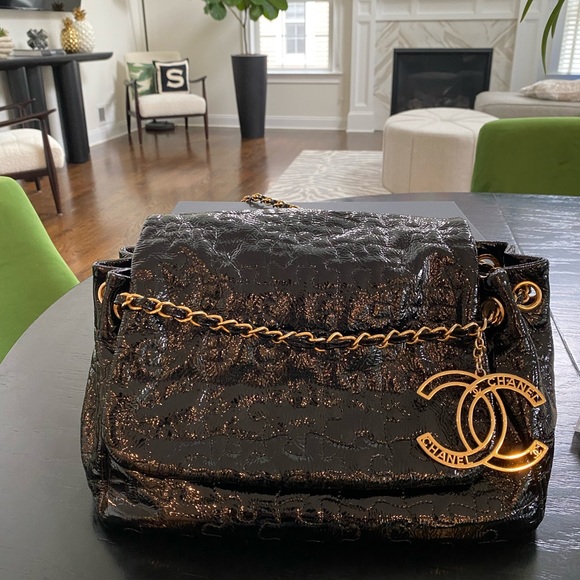 Gorgeous black patent leather Chanel flat bag 💕 - Picture 4 of 7